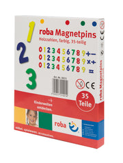 Magnetic numbers, wooden magnetic board set with numbers and symbols, 35 pieces, school toys for children