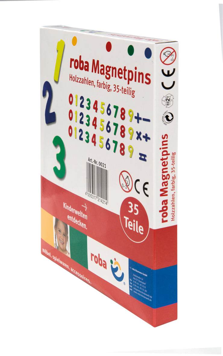 Chiffres magnétiques, tableau magnétique avec chiffres et signes, 35 p –  roba