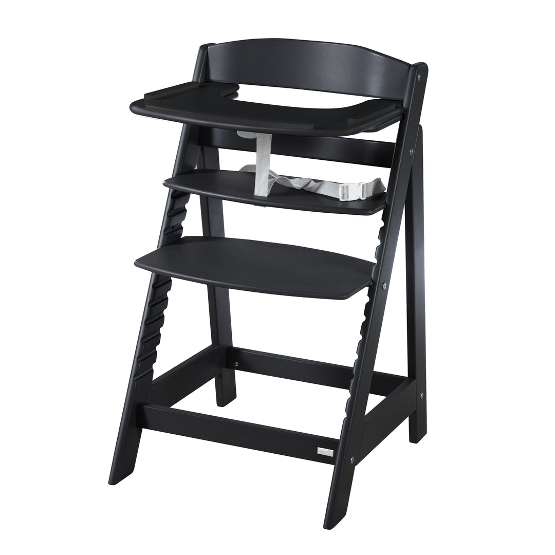Bandeja para comer para 'Sit Up Flex' - Compatible con sistema de cinturones y almohadillas - Madera negra