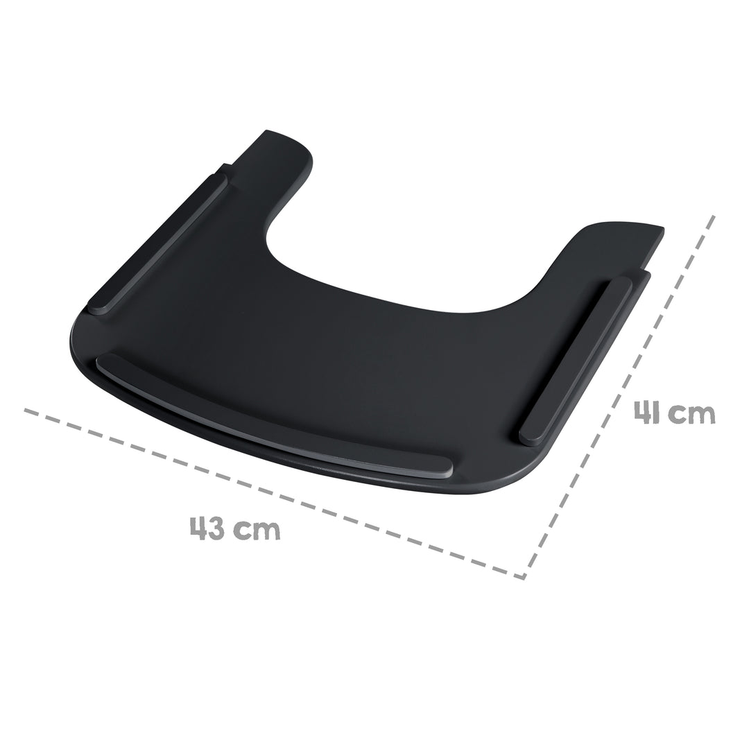 Bandeja para comer para 'Sit Up Flex' - Compatible con sistema de cinturones y almohadillas - Madera negra