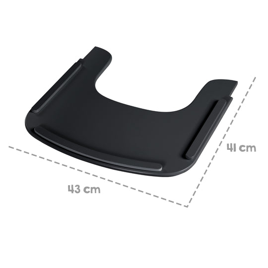 Bandeja para comer para 'Sit Up Flex' - Compatible con sistema de cinturones y almohadillas - Madera negra