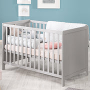 Baby- & Beistellbett 2in1 'Hamburg' 60x120 cm, taupe, verstellbar, inkl. 5 Schlupfsprossen