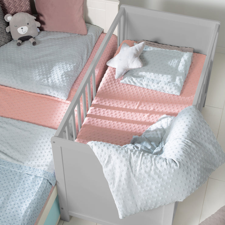BABY & Side LEDE 2IN1 'Amburgo' 60x120 cm, taupe, regolabile, inclusi 5 germogli di slittamento