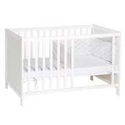 Cama multifuncional, 60 x 120 cm, blanca, incl. equipamiento completo de la cama