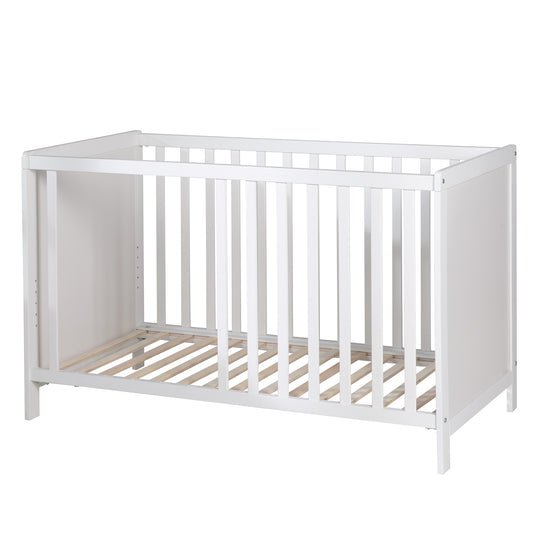 Baby & Co-Sleeper Bed 2in1 'Hamburg' 60x120 cm, White, Adjustable, Includes 5 Drop-Side Slats