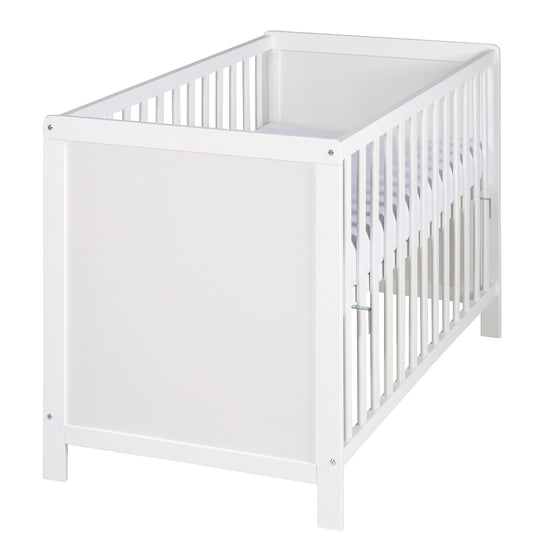 Baby & Co-Sleeper Bed 2in1 'Hamburg' 60x120 cm, White, Adjustable, Includes 5 Drop-Side Slats
