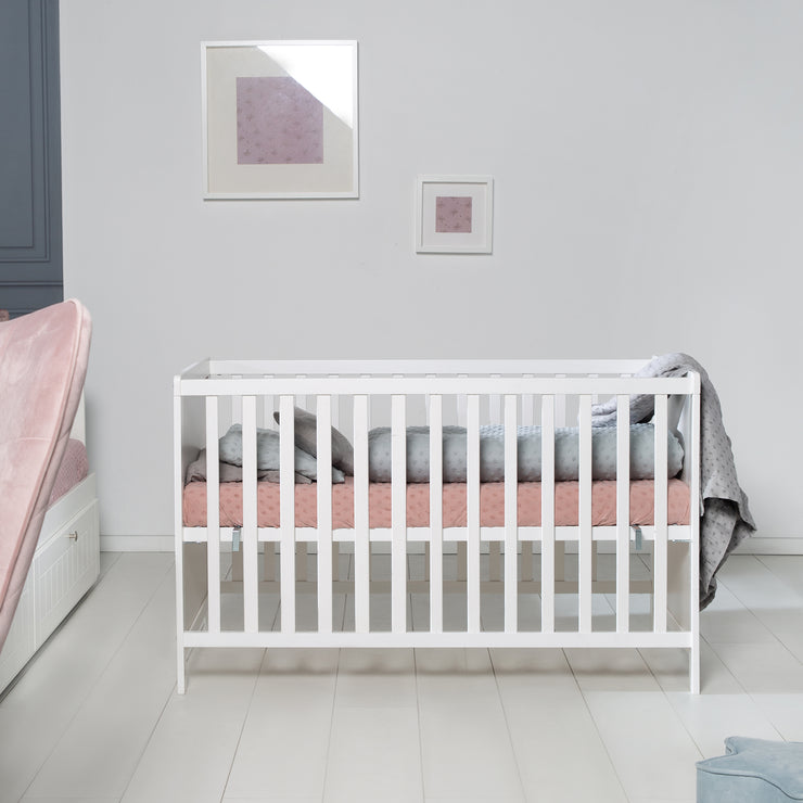 Kinderzimmerset 'roba Style' inkl. Wickelkommode &  Beistellbett, mit Lattenrost, 60 x 120 cm, weiß
