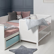 Set cameretta per bambini "roba Style", incl. fasciatoio e letto aggiuntivo con rete a doghe 60 x 120 cm, bianco