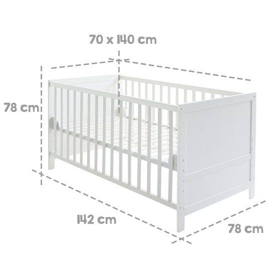 Complete Bed Set 'Stars Grey' 70 x 140 cm - Including Complete Textile Equipment