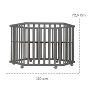 Running 6 -Corner, y compris l'insert «Grisolsh Stepped» - Hauteur réglable - Anthracite en bois
