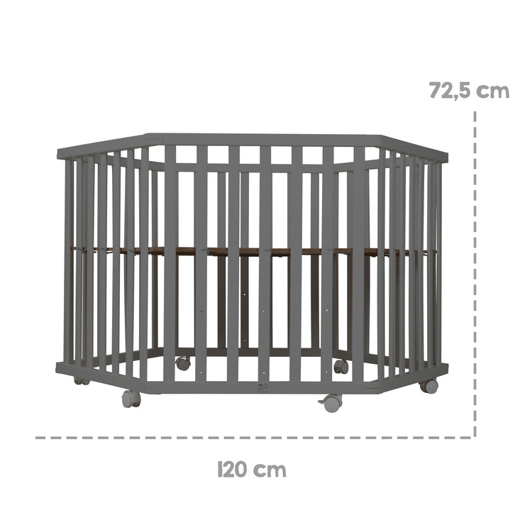 Running 6 -Corner, y compris l'insert «Grisolsh Stepped» - Hauteur réglable - Anthracite en bois