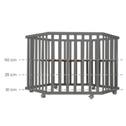 Running 6 -Corner, y compris l'insert «Grisolsh Stepped» - Hauteur réglable - Anthracite en bois