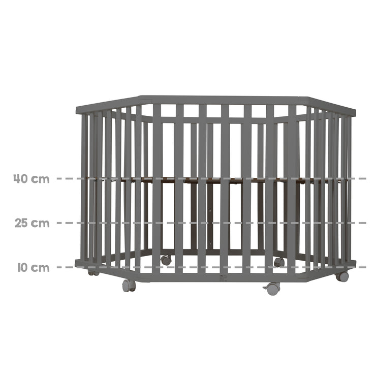 Running 6 -Corner, y compris l'insert «Grisolsh Stepped» - Hauteur réglable - Anthracite en bois