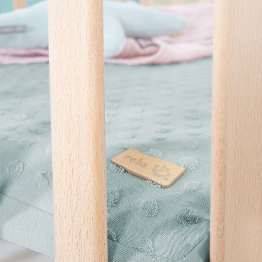 Parc hexagonal 'Lil Planet' - Hêtre massif - Hauteur réglable - Naturel / Vert givré