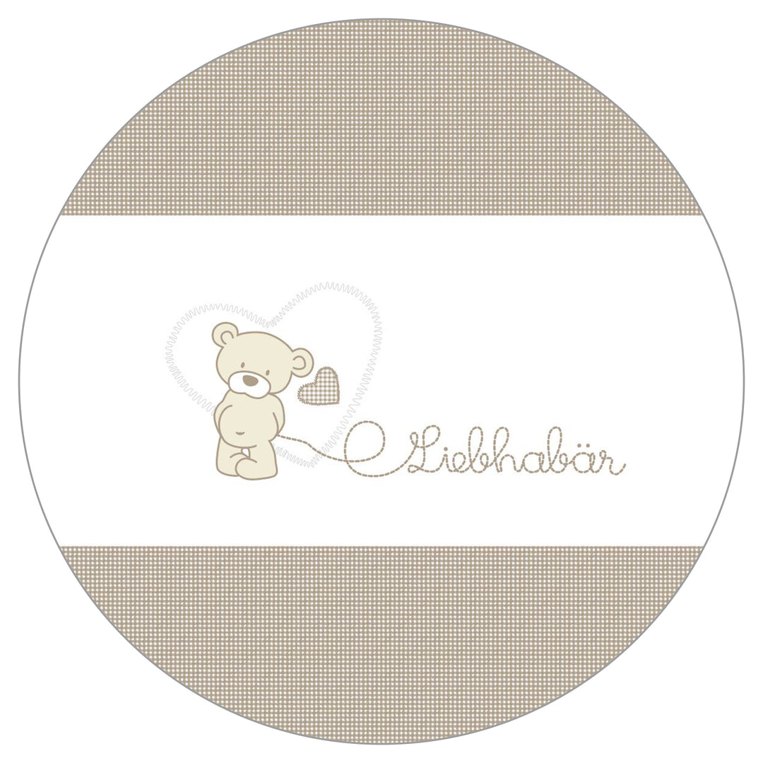 Playpen 'Beloved Bear', Hexagonal, Safe Playpen Including Safety Insert & Rollers, Natural