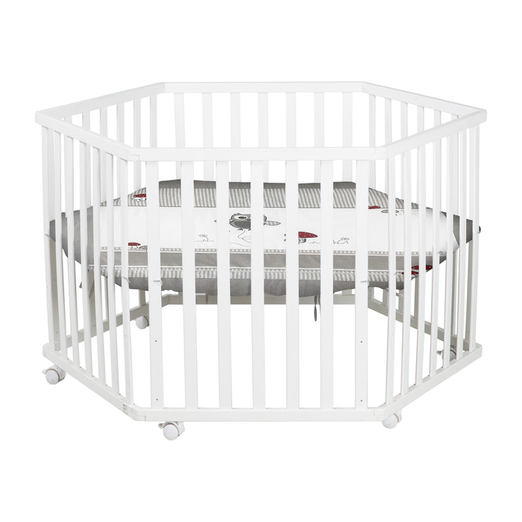 Correr 'Adam & Owl' de 6 esquinas, incluyendo inserto protector, madera blanca