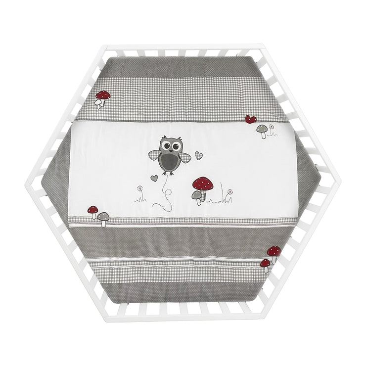 Parc "Adam et Eule" hexagonal, avec tapis de protection, bois blanc