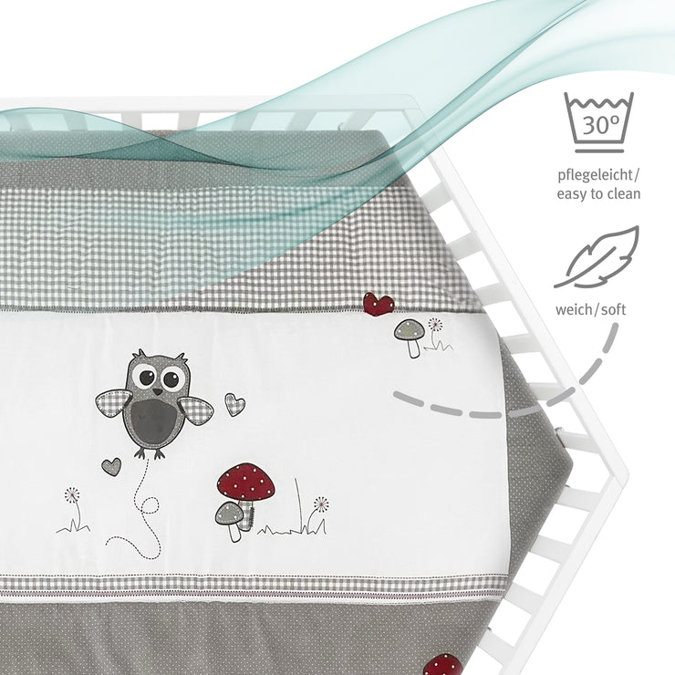 Correr 'Adam & Owl' de 6 esquinas, incluyendo inserto protector, madera blanca
