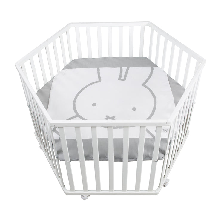 Box "miffy®" esagonale, con inserto protettivo, legno bianco