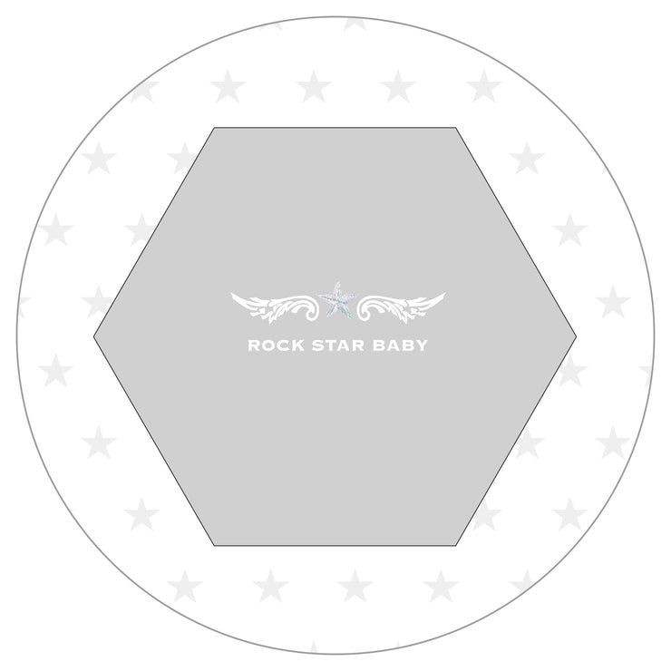 Running 'Rock Star Baby', 6-corner, game grid including protective insert & roll, wood white