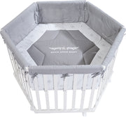Running 'Rock Star Baby', 6-corner, game grid including protective insert & roll, wood white