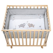 Running grille 'Jumbotwins', 75 x 100 cm, play grid incl. protective insert & rolls, wood natural
