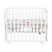 Playpen 'Adam & Eule' 75x100 cm, incl. protective insert, white wood