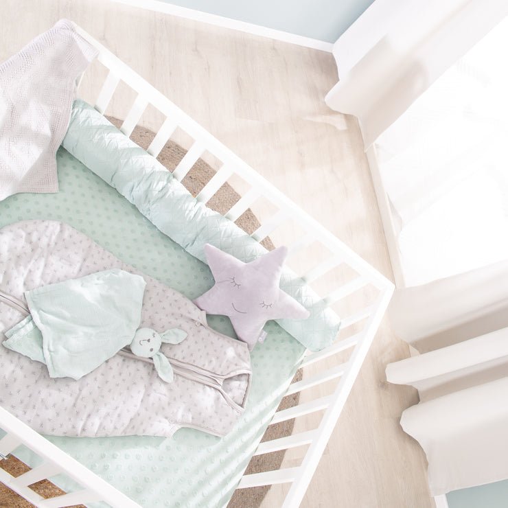 In esecuzione 75x100, bianco in legno, incluso l'inserto protettivo "Lil Planet Frosty Green"