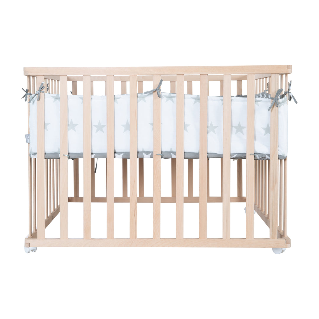 Box in legno + inserto 'Little Stars' - regolabile in altezza in 3 posizioni - naturale