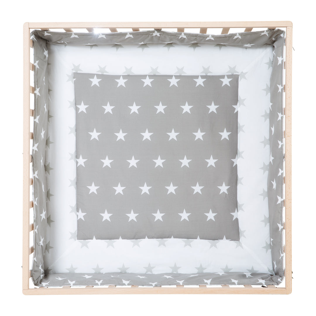 Box in legno + inserto 'Little Stars' - regolabile in altezza in 3 posizioni - naturale