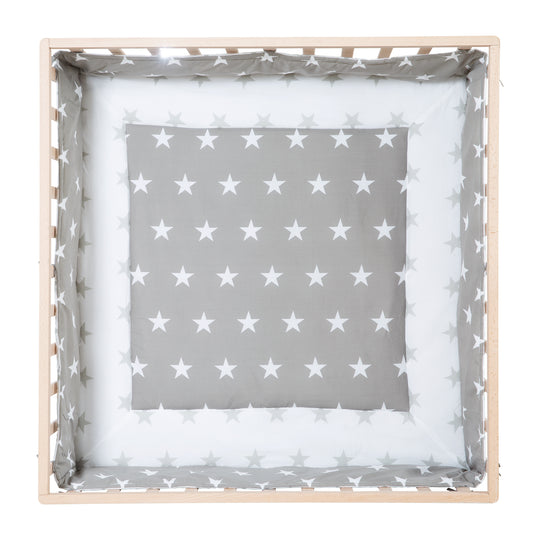 Box in legno + inserto 'Little Stars' - regolabile in altezza in 3 posizioni - naturale