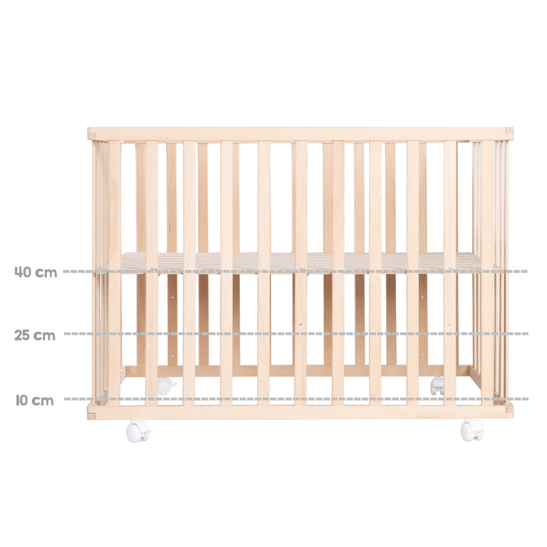 Box in legno + inserto 'Little Stars' - regolabile in altezza in 3 posizioni - naturale