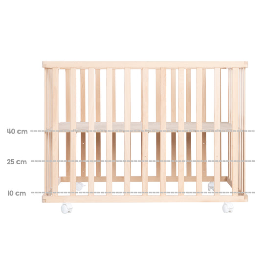 Box in legno + inserto 'Little Stars' - regolabile in altezza in 3 posizioni - naturale