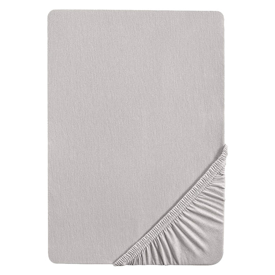 Fitted Sheet 'Lil Planet' Silver Grey, Single Jersey, 100% Organic Cotton