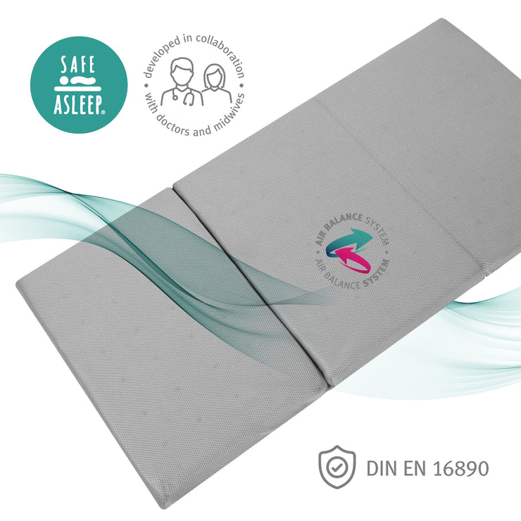 Reisebettmatratze 'safe asleep®', 60 x 120 x 5,5 cm, belüfteter Schaumstoff für optimales Schlafklima