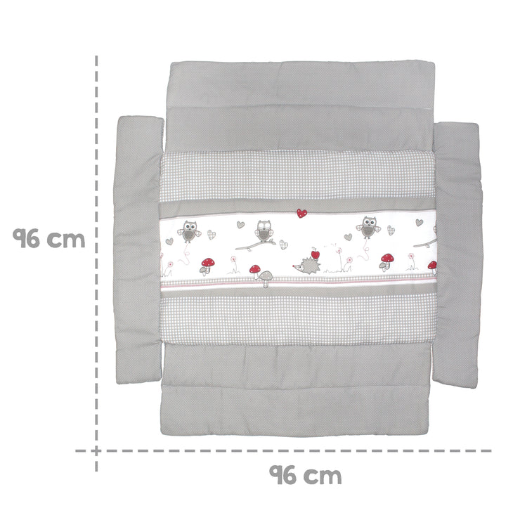 Universal drillage insert 'Adam & owl', 75 x 100 to 100 x 100 cm for all playpen