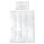Letto trapuntato per bambini, set per bambini per tutte le stagioni (ticchettio), bianco, coperta 100 x 135 cm e cuscino 40 x 60 cm
