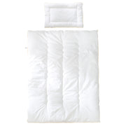 Lit de bâton pour enfants, ensemble de bébé toute l'année (entrée), blanc, couverture 100 x 135 cm et oreiller 40 x 60 cm