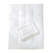 Lit de bâton pour enfants, ensemble de bébé toute l'année (entrée), blanc, couverture 100 x 135 cm et oreiller 40 x 60 cm