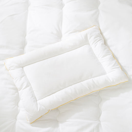 Literie matelassée, kit bébé toutes saisons, blanc, duvet 100 x 135 cm et oreiller 40 x 60 cm