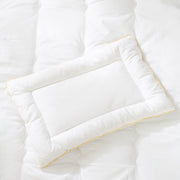Literie matelassée, set de berceau pour toute l'année, blanc, duvet 80 x 80 cm et oreiller 40 x 35 cm