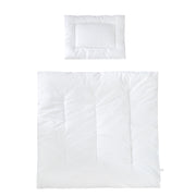 Lit de bâton pour enfants, ensemble de pesée toute l'année (entrée), blanc, couverture 80 x 80 cm et oreiller 40 x 35 cm