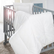Children's quilted bed, year-round cradle set (ticking), white, blanket 80 x 80 cm and pillow 40 x 35 cm