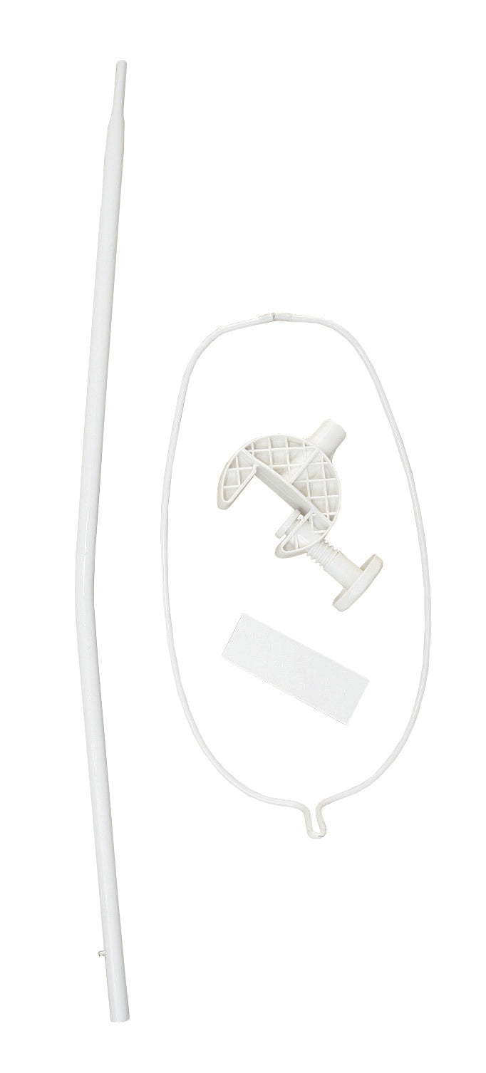 Poste para capota, soporte universal para capota, blanco, para capota de bebé, redondo, aprox.150 cm