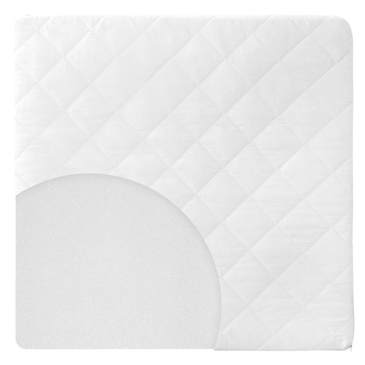 Matelas pour parc bébé, pour les modèles 100 x 100 cm, matelas blanc, piqué