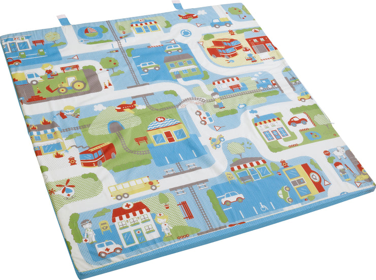 Play & crawling mattress 'Vehicles', 60 x 120 cm, foldable to 120 x 120 cm