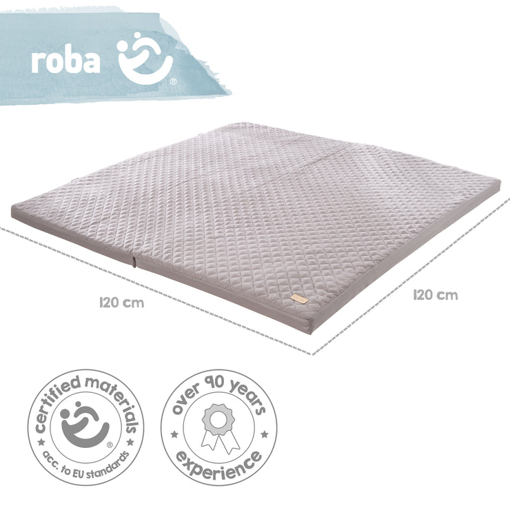 Matelas pour jouer et ramper 'roba Style' 60 x 120 cm, pliable à 120 x 120 cm