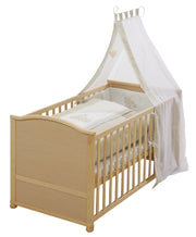 Complete bed set 'Liebhabear' 70 x 140 cm, natural, convertible, including bed linen, canopy, nest and mattress
