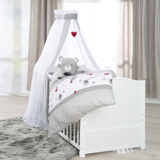 Juego completo de cama 'Adam & Eule', 70 x 140 cm, convertible, incluye ropa de cama, dosel, nido y colchón