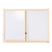 Mal- & Schreibtafel, Hängetafel faltbar, magnetisch weiß, Kreidetafel liniert, Tafellack